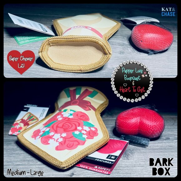 Pupper Love Barkbox M/L Flower Boopquet & Heart to Get Super Chewer Flower Large - Picture 9 of 12